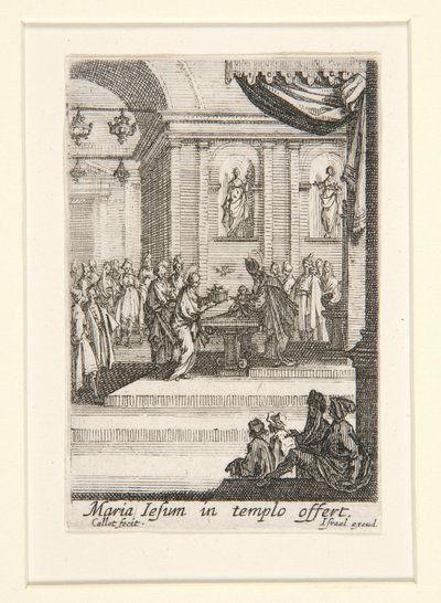 Kristi præsentation, nr. 10 af Jomfruens liv af Jacques Callot