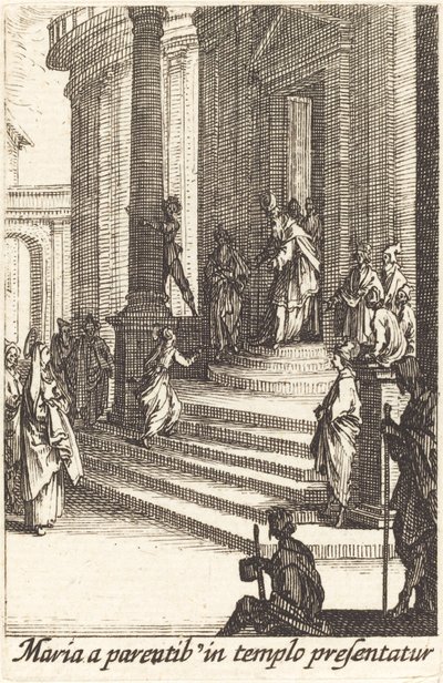 Præsentationen af Jomfruen, i eller efter 1630. af Jacques Callot