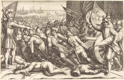 Troppernes genindskibning, ca. 1614. af Jacques Callot