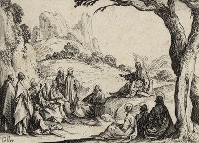 Bjergprædikenen, 1635 af Jacques Callot