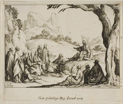 Bjergprædikenen, fra Det Nye Testamente af Jacques Callot