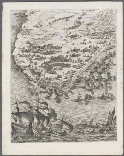 Belejringen af La Rochelle: Tavle 10, 1628-1630. af Jacques Callot