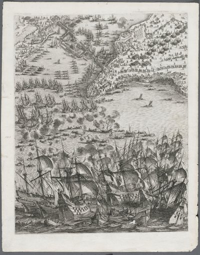 Belejringen af La Rochelle: Plade 11 af Jacques Callot