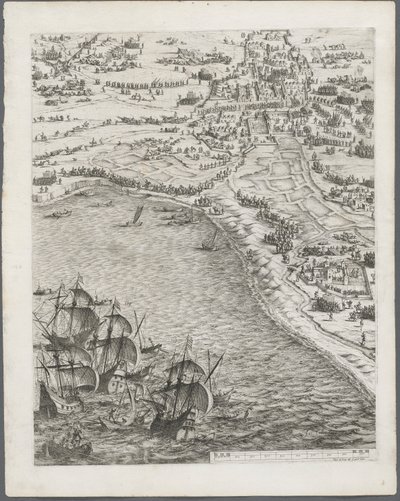 Belejringen af La Rochelle: Plade 12 af Jacques Callot