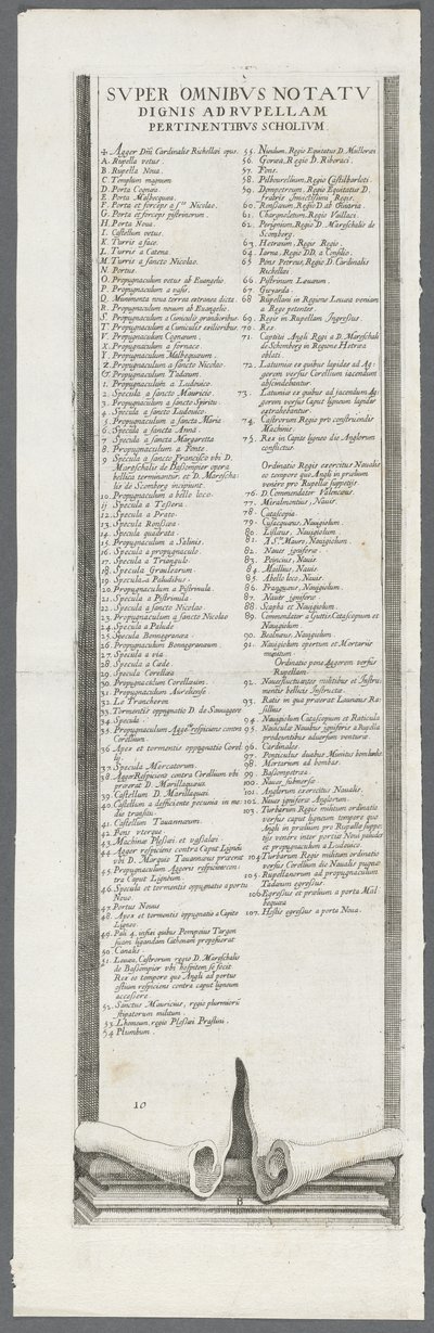 Belejringen af La Rochelle: planche 13 af Jacques Callot