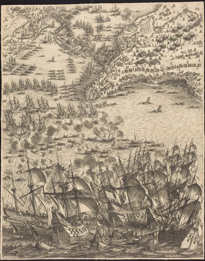 Belejringen af La Rochelle [blad 11 af 16; sættet omfatter 1952.8.97-112] af Jacques Callot