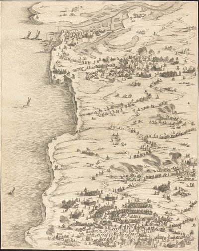 Belejringen af La Rochelle [plade 5 af 16; sæt omfatter 1952.8.97-112] af Jacques Callot
