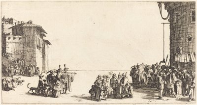 Slavemarkedet, 1620. af Jacques Callot