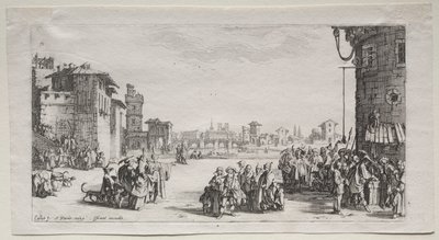 Slavemarkedet, 1629. af Jacques Callot