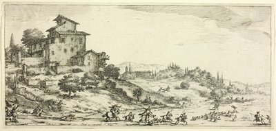 Hjortejagten, fra forskellige scener designet i Firenze af Jacques Callot
