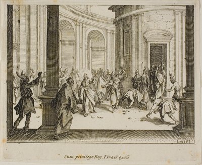 Steningen af Jesus, fra Det Nye Testamente af Jacques Callot