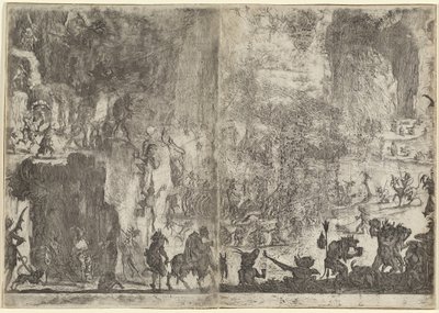The Temptation of Saint Anthony [første version], ca. 1617. af Jacques Callot