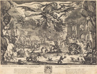 The Temptation of Saint Anthony [anden version], 1635. af Jacques Callot