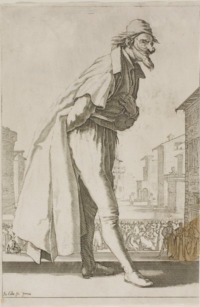 Vandmøllen, fra forskellige scener designet i Firenze af Jacques Callot
