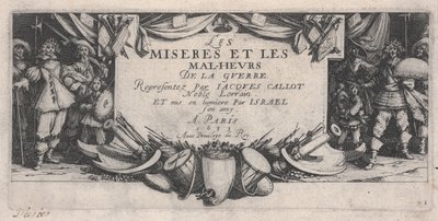 Titelblad, Krigens miseries af Jacques Callot