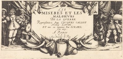 Titelside til "Krigens store elendighed" af Jacques Callot