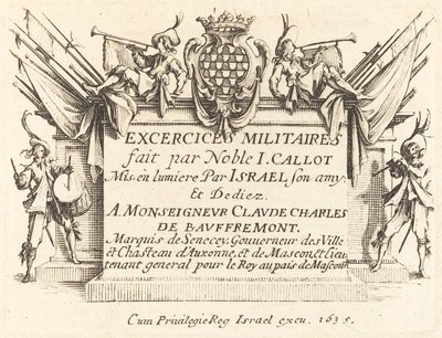 Titelside til The Military Exercises, 16341635. af Jacques Callot