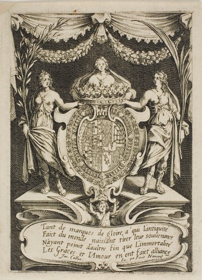 Titelside fra Combat at the Barrier af Jacques Callot