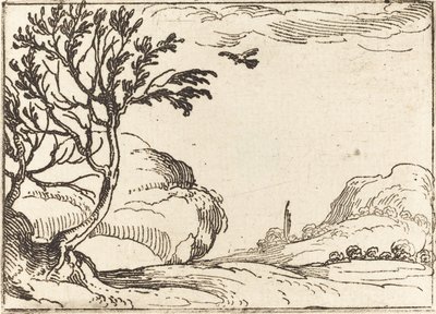 Turteldue, der flyver i ørkenen af Jacques Callot