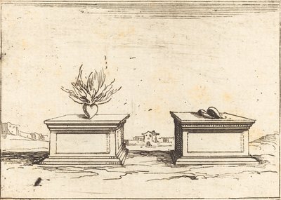 To hjerter, 1628. af Jacques Callot