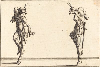To Pantaloons danser af Jacques Callot