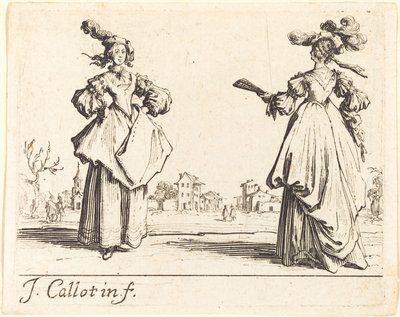 To samfundskvinder af Jacques Callot