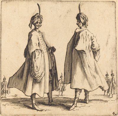 To tyrkere, 1617 og 1621. af Jacques Callot