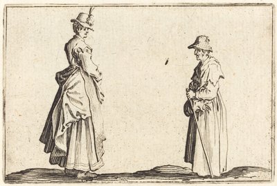 To kvinder i profil af Jacques Callot