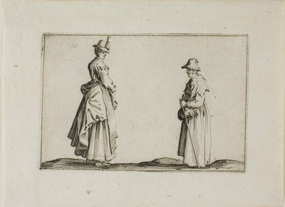 To kvinder i profil, fra The Caprices af Jacques Callot