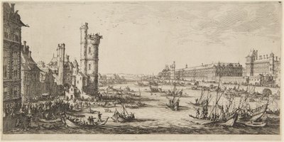 Udsigt over Louvre af Jacques Callot