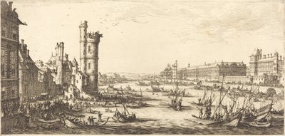 Udsigt over Louvre af Jacques Callot