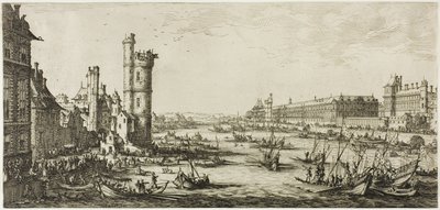 Udsigt over Louvre af Jacques Callot