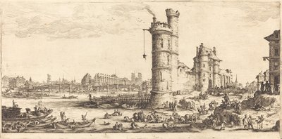Udsigt over Pont Neuf af Jacques Callot