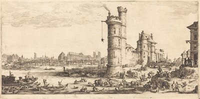 Udsigt over Pont Neuf af Jacques Callot