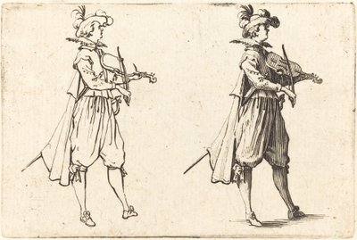 Violinist, ca. 1622. af Jacques Callot