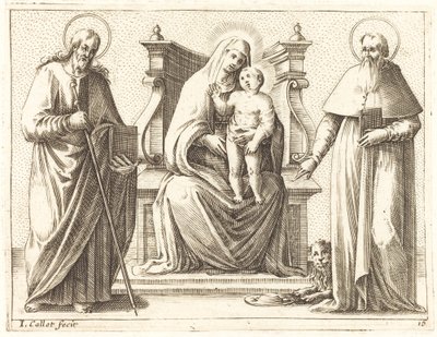 Jomfru og barn med de hellige James og Hieronymus af Jacques Callot