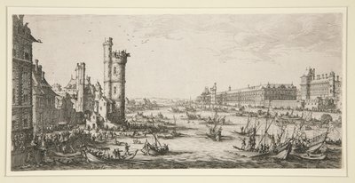 Udsigt over Louvre af Jacques Callot