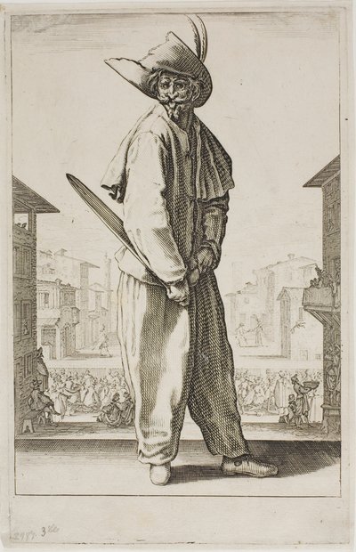 Zanni, fra Tre italienske komikere af Jacques Callot