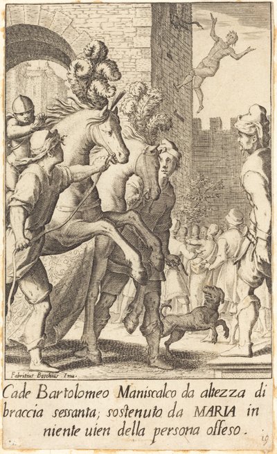 Bartolomeo, beslagsmed af Jacques Callot after Fabrizio Boschi