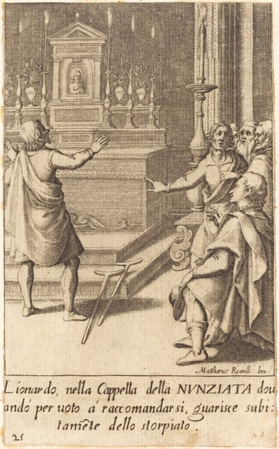 Lionardo af Jacques Callot after Matteo Rosselli