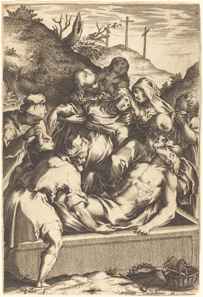 Begravelsen af Jacques Callot after Ventura Salimbeni