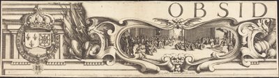 Belejringen af La Rochelle [plade 1 af 16; sæt omfatter 1952.8.97-112] af Jacques Callot and Abraham Bosse