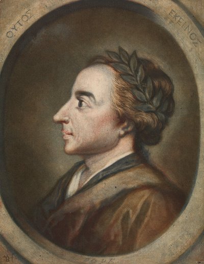 Alexander Pope, digter 1744 af Jacques Christophe Le Blon