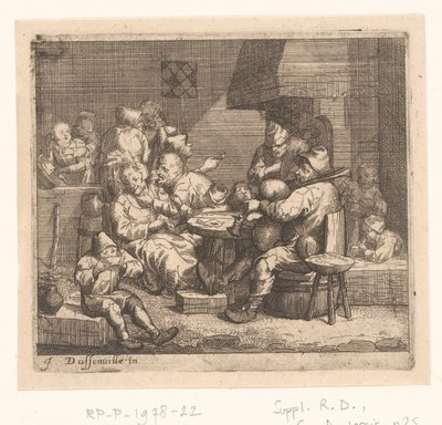 Scene i en kro af Jacques Dassonville (attributed to)