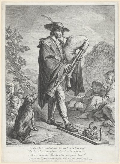 Sækkepibespilleren af Jacques Dumont Le Romain, finished by Jean Daullé