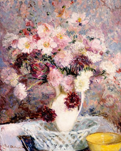 Buket blomster, af Jacques Emile Blanche