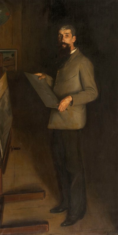 Portræt af Henri Guérard, 1889. af Jacques-Emile Blanche