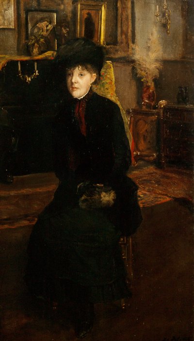 Portræt af Mary Cassatt 1844-1926, 1885. af Jacques Emile Blanche