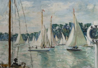 Racing Yachts på Seinen af Jacques-Emile Blanche