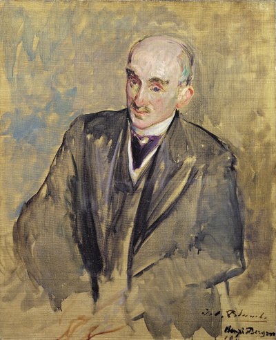 Studie til et portræt af Henri Bergson (1859-1941) 1911 af Jacques Emile Blanche